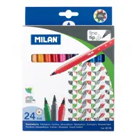 Набор фломастеров Milan 80159 24 цвета 24 шт тонкие                                                 