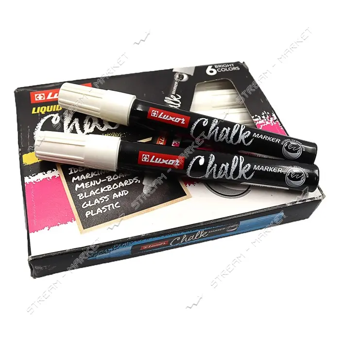 Маркер меловой Luxor Chalk 3044 белый                                                               