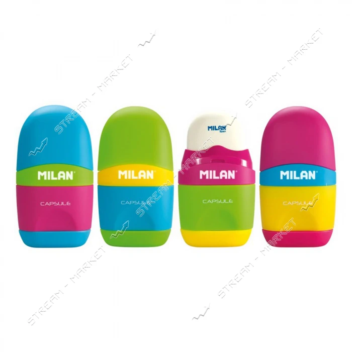 Ластик плюс точилка Milan 4701236 Capsule 6.5х3.5 см                                                