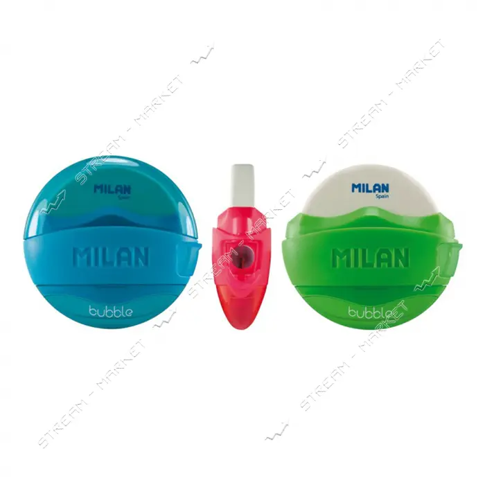 Ластик плюс точилка Milan 4704116 Bubble 6.5х6.5 см