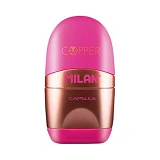 Ластик плюс точилка Milan 4717112 Capsule Copper 6.5х3.5 см                                         