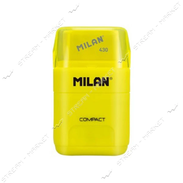 Ластик плюс точилка Milan 4719116 Compact Fluo 6.5х4 см двойная
