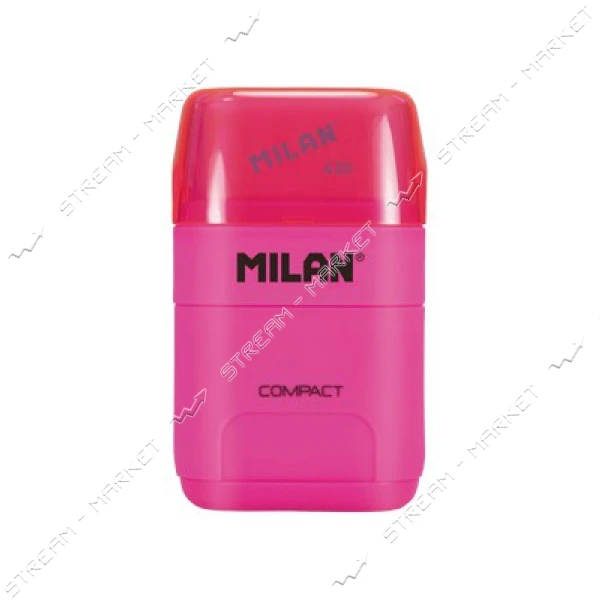 Ластик плюс точилка Milan 4719116 Compact Fluo 6.5х4 см двойная