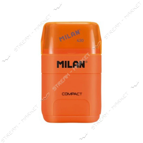 Ластик плюс точилка Milan 4719116 Compact Fluo 6.5х4 см двойная