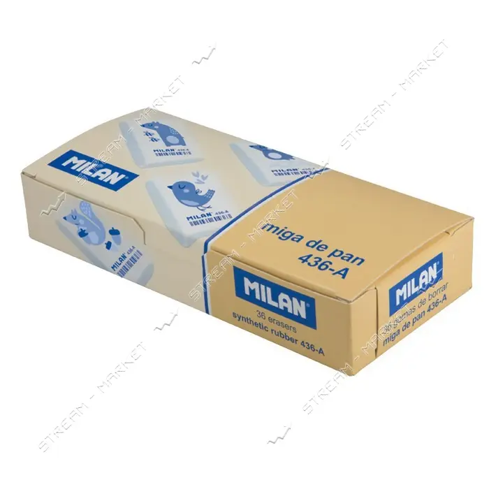 Ластик Milan CNM436А Птичка 3.9х2.3х0.9см прямоугольный                                             
