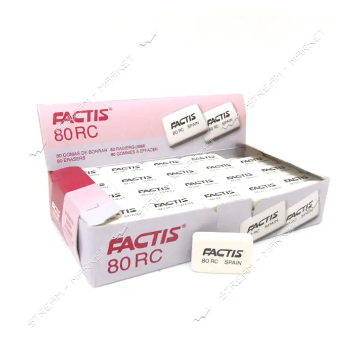 Ластик Factis 80RC 2.8х1.9х0.7см прямоугольный
