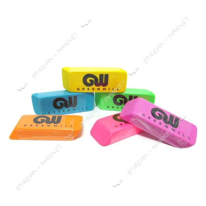 Ластик Greenwill HR-02117 Eraserl прямоугольный 6см ассорти