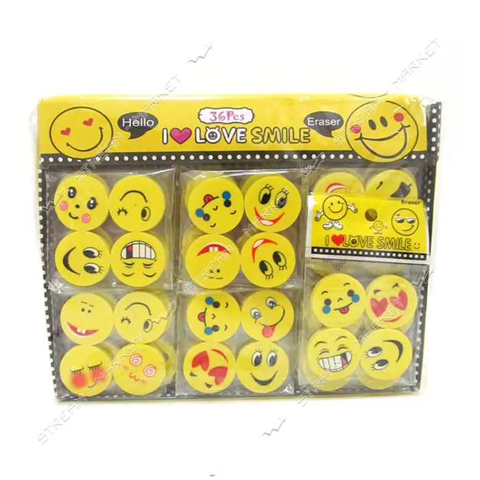 Ластик Smile L3709 2.5см желтый