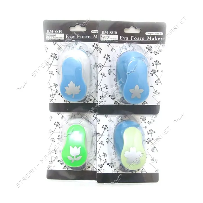 Дырокол фигурный Eva Foam Maker KM-8810 Узоры d25мм фигурки mix цвет mix                            