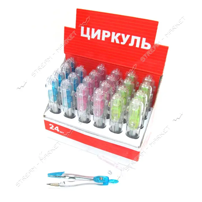 Циркуль 2097 в тубусе цвет mix                                                                      