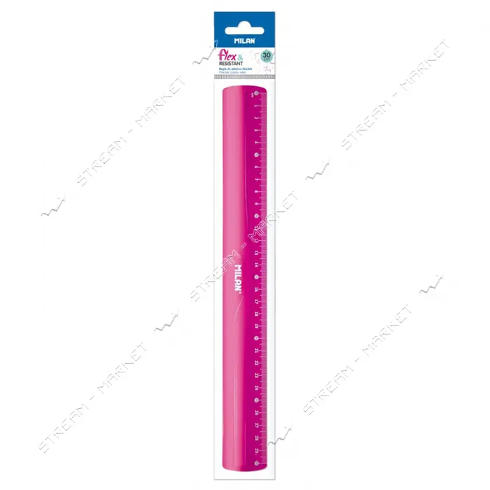 Линейка Milan Flex 353801Р 30см розовая