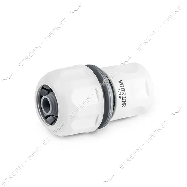 Коннектор к шлангам UNIVERSAL STOP  WHITE LINE 1/2", 5/8", 3/4" 25шт.                               