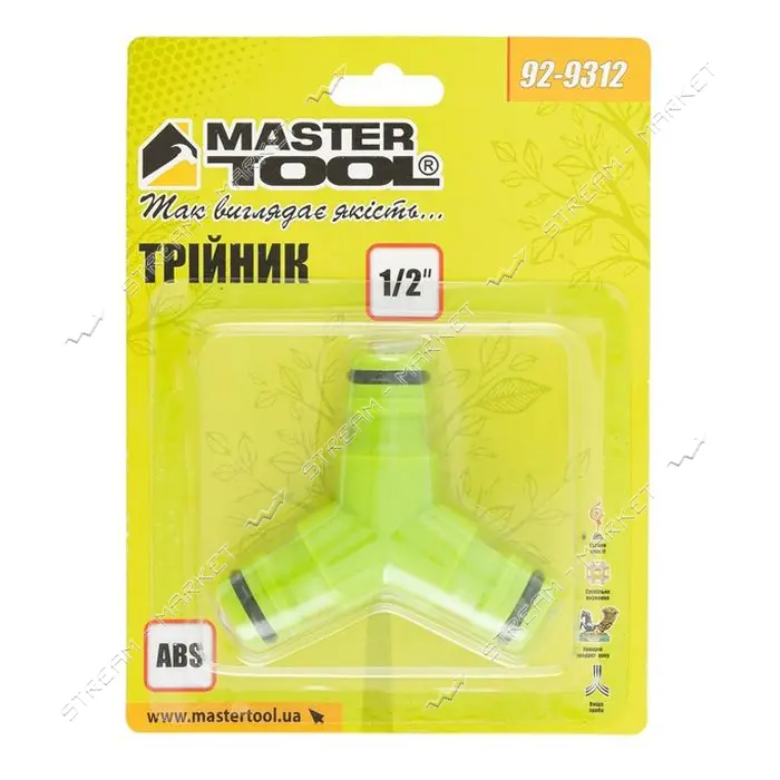 Тройник соединительный для коннектора Master-tool 92-9312 1/2"