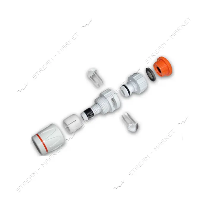 Коннектор 1/2" White Line WL-2119 РВ с редуктором 3/4"/1/2" с фильтром Power Jet (НЕ СТАНДАРТ)