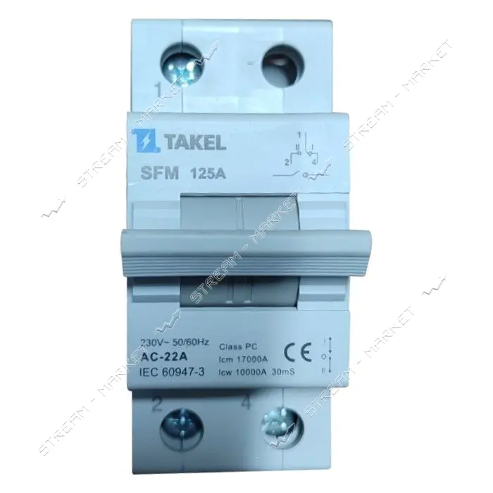 Переключатель нагрузки Takel трехпозиционный SFM 1P 125A                                            