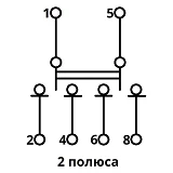 Переключатель нагрузки Takel трехпозиционный SFM 2P 25A