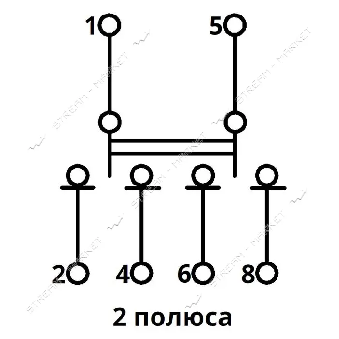 Переключатель нагрузки Takel трехпозиционный SFM 2P 25A