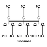 Переключатель нагрузки Takel трехпозиционный SFM 3P 25A