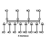 Переключатель нагрузки Takel трехпозиционный SFM 4P 63A                                             