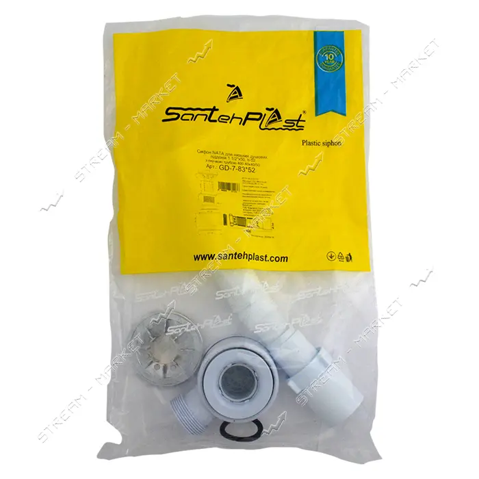 Сифон для душевых поддонов Santehplast Nata GD-7-83х52 1-1/2"x50 h52                                