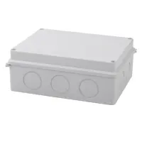 Коробка распределительная наружного монтажа Takel 200x155x80мм без отверстий IP65 ABS пластик