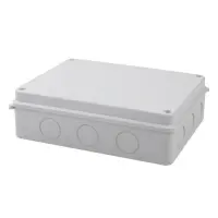 Коробка распределительная наружного монтажа Takel 255x200x80мм без отверстий IP65 ABS пластик