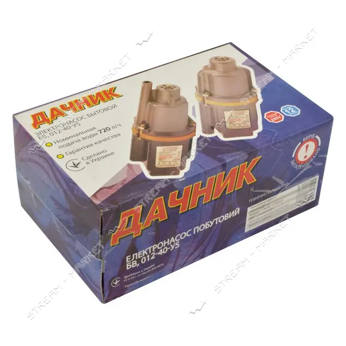 Насос вибрационный Дачник 1 клапан с верхним забором воды
