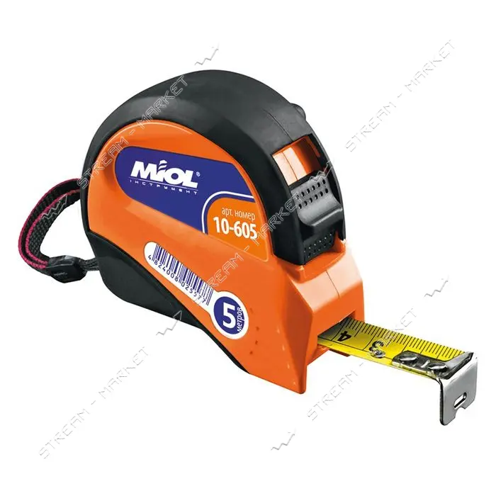 Рулетка Miol 10-610 с металлическим полотном 10мх25мм
