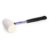 Резиновый молоток Miol 32-712 с металлической ручкой 450г белая резина                              
