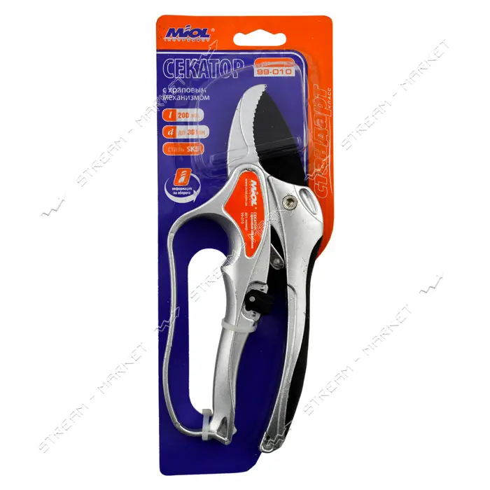Секатор с храповым механизмом Miol 99-010