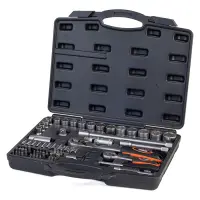 Набор торцевых насадок Miol 58-115 с трещоткой 1/4" 1/2" 72 шт                                      