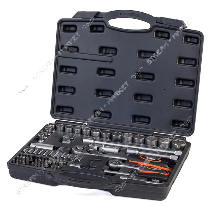 Набор торцевых насадок Miol 58-115 с трещоткой 1/4" 1/2" 72 шт                                      