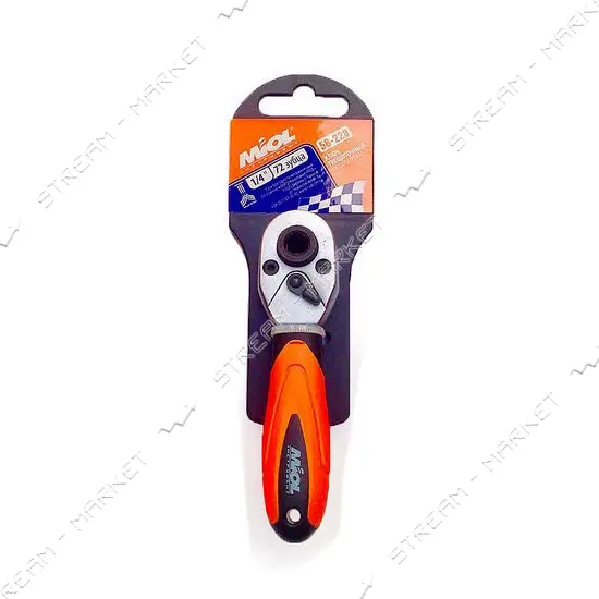 Ключ трещоточный с держателем бит Miol  58-228 1/4'' 72 зуба                                        