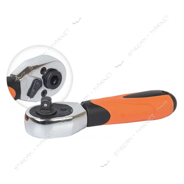Ключ трещоточный с держателем бит Miol  58-228 1/4'' 72 зуба                                        