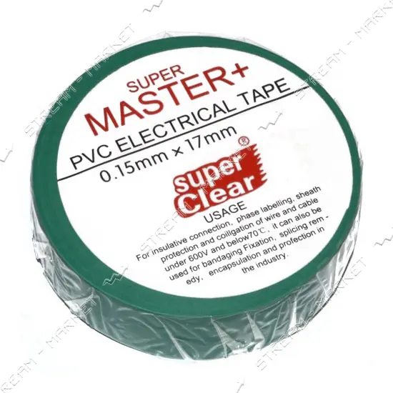Изолента ПВХ Master плюс 17х0.13мм 17м зеленая