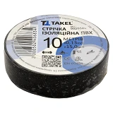 Изолента ПВХ Takel 0.13х15мм 10м черная