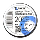 Изолента ПВХ Takel 0.13х15мм 20м черная