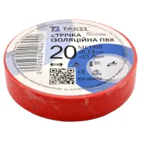 Изолента ПВХ Takel 0.13х15мм 20м красная                                                            