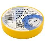 Изолента ПВХ Takel 0.13х15мм 20м желтая                                                             