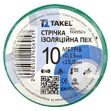 Изолента ПВХ Takel 0.13х19мм 10м зеленая