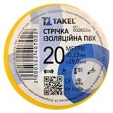 Изолента ПВХ Takel 0.13х19мм 20м желтая                                                             