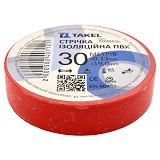 Изолента ПВХ Takel 0.13х19мм 30м красная