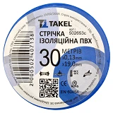 Изолента ПВХ Takel 0.13х19мм 30м синяя