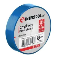 Изолента ПВХ Intertool IT-0015 17х0.15мм 15м синяя                                                  