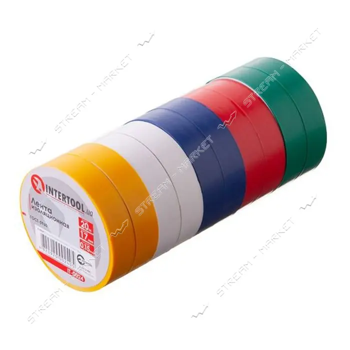Изолента ПВХ Intertool IT-0024 17х0.15мм 20м ассорти                                                