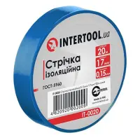 Изолента ПВХ Intertool IT-0020 17х0.15мм 20м синяя                                                  
