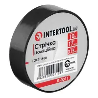 Изолента ПВХ Intertool IT-0011 17х0.15мм 10м черная                                                 