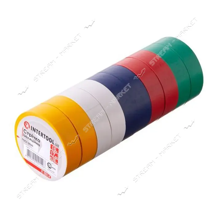 Изолента ПВХ Intertool IT-0014 17х0.15мм 10м ассорти