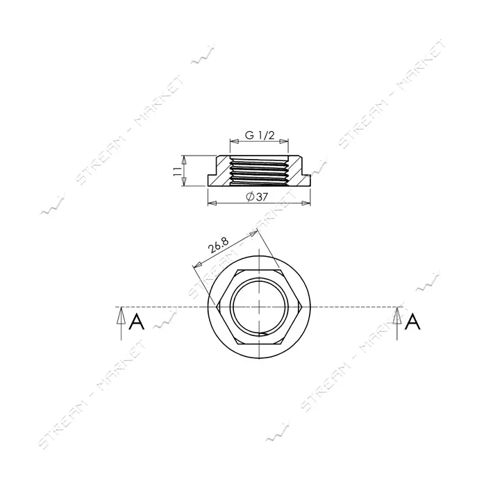 Контргайка 1/2" SLD 060