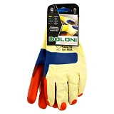 Перчатки рабочие Doloni артикул 4565 х/б с ребристым односторонним покрытием красные 12 пар         